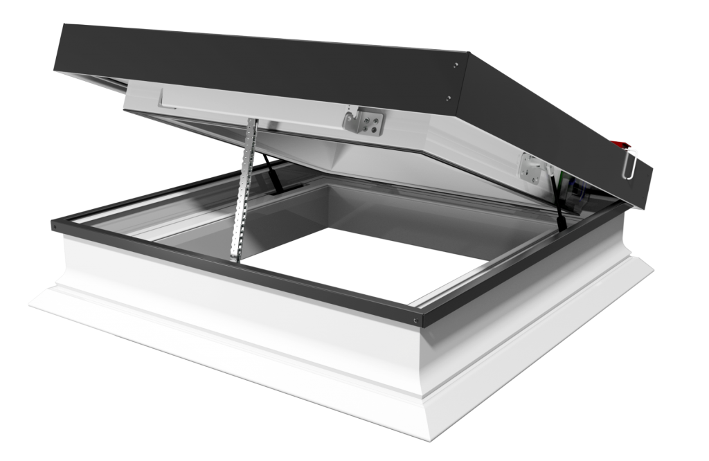 Intura PGC A1 elektrisch dakraam 60x60cm platdakraam met afstandsbediening